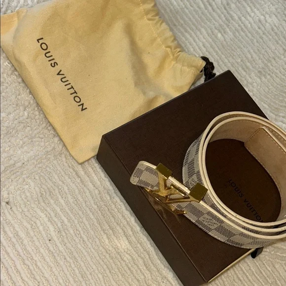 Louis Vuitton Cream White Belt Accessory LV Darling Ard 15mm Belt - Women - Accessories | LOUIS VUITTON ® main image 4